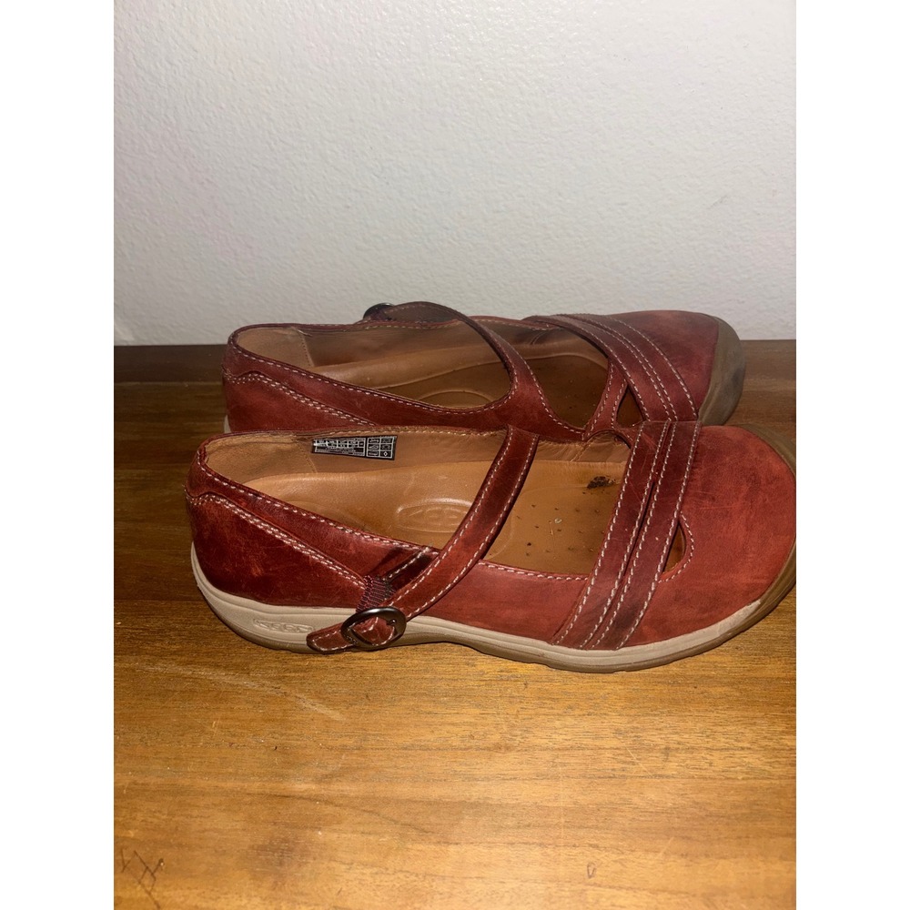 Keen Presidio II Shoes Women 9 Leather Mary Jane Comfort Flats - Picture 3 of 8